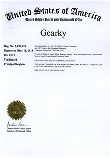 Gearky USA trademark Patent